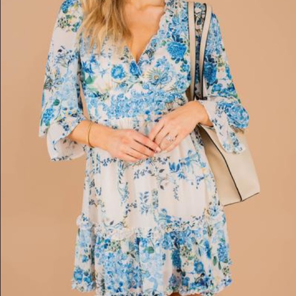 NBW Mint Julep blue floral dress